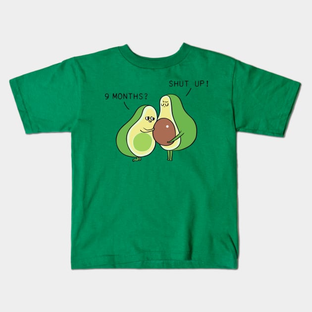 Good Fat Avocado Kids T-Shirt by huebucket